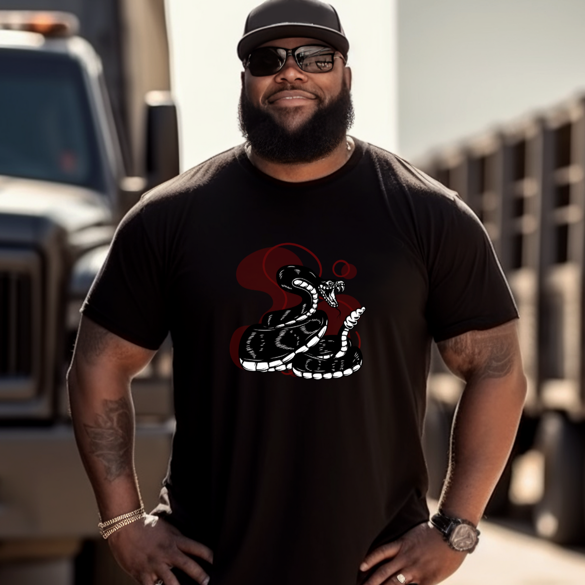 Big and tall black t shirts best sale