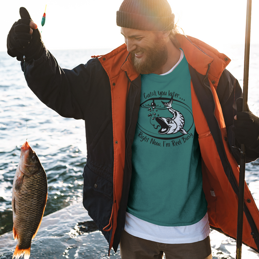 K. Fishing Short Sleeve T-Shirt. Tall, Big & Tall. Green